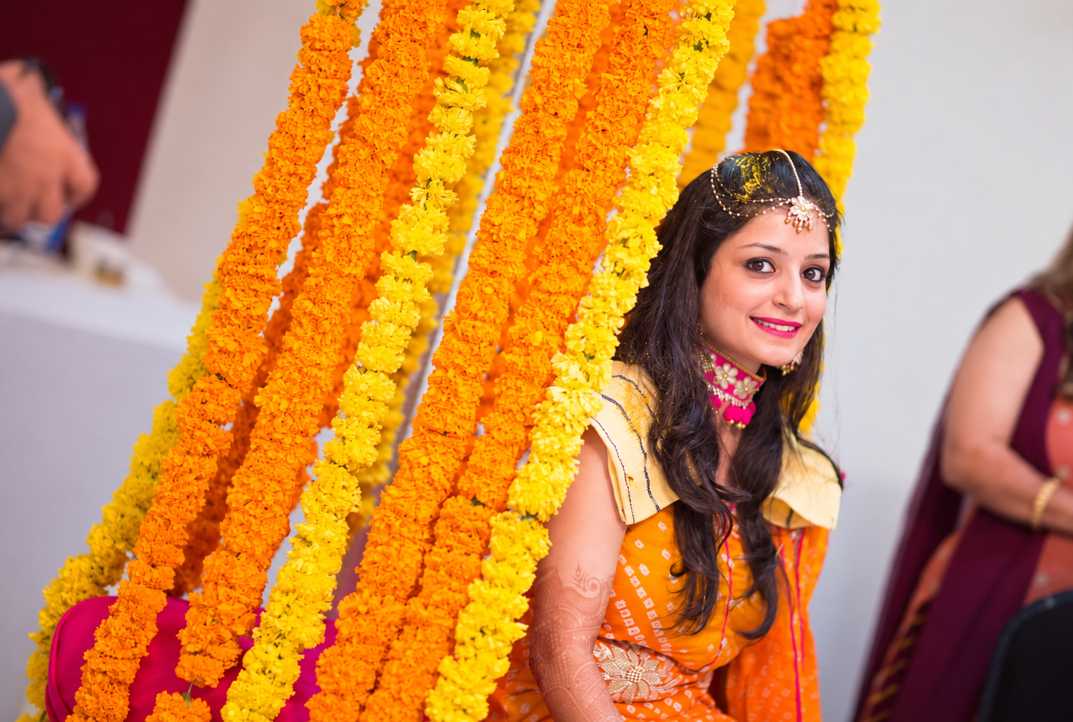 Indian Haldi celebration and event photography by Achintya Studio