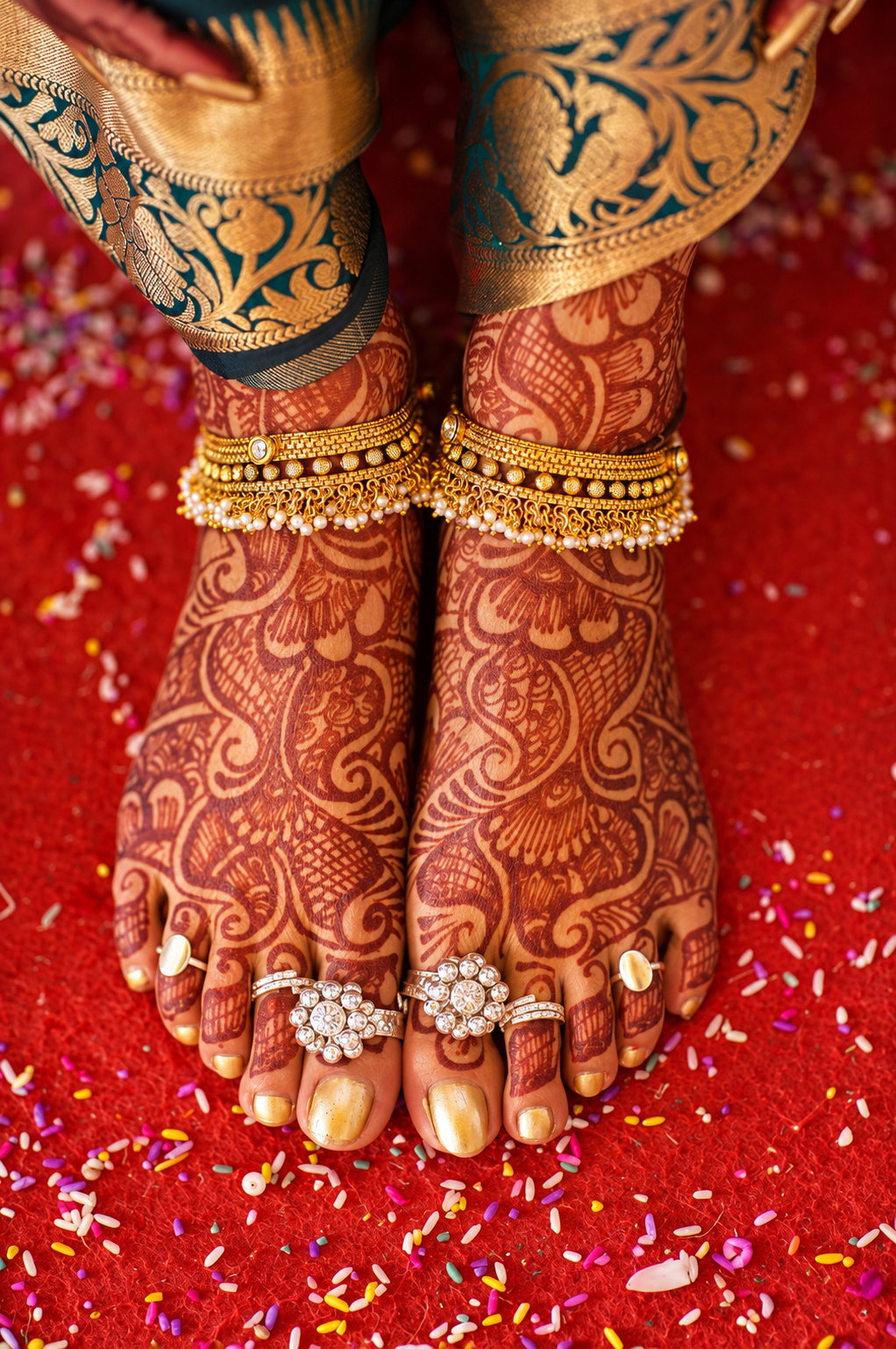 Indian bridal jewellery, payal and fine detail photography by Achintya Studio